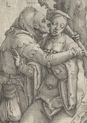 Le bouffon et la jeune femme, 1520